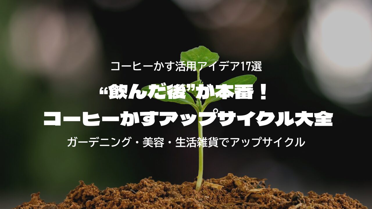 “飲んだ後”が本番！ コーヒーかすアップサイクル大全